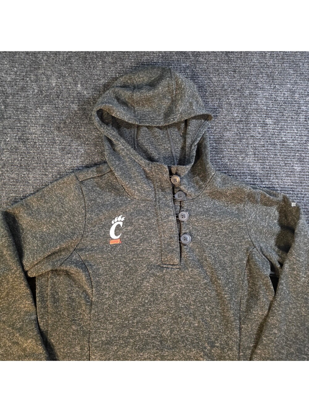 Columbia Sportswear Gray Pullover Hoodie with Button Neck